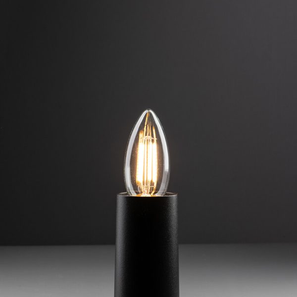 LED Filament Candle Bulb E14 4W Clear - C35 - Image 2