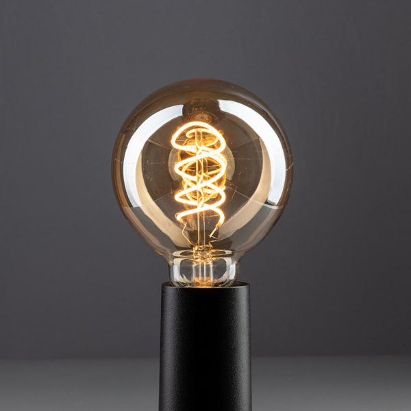 Dimmable LED Filament Edison Bulb E27 6W Amber - G80 - Image 2
